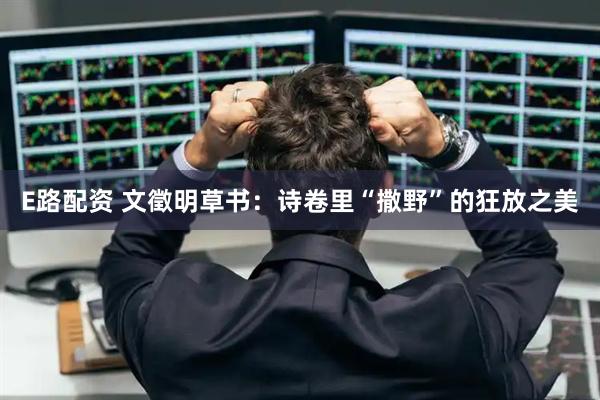 E路配资 文徵明草书：诗卷里“撒野”的狂放之美